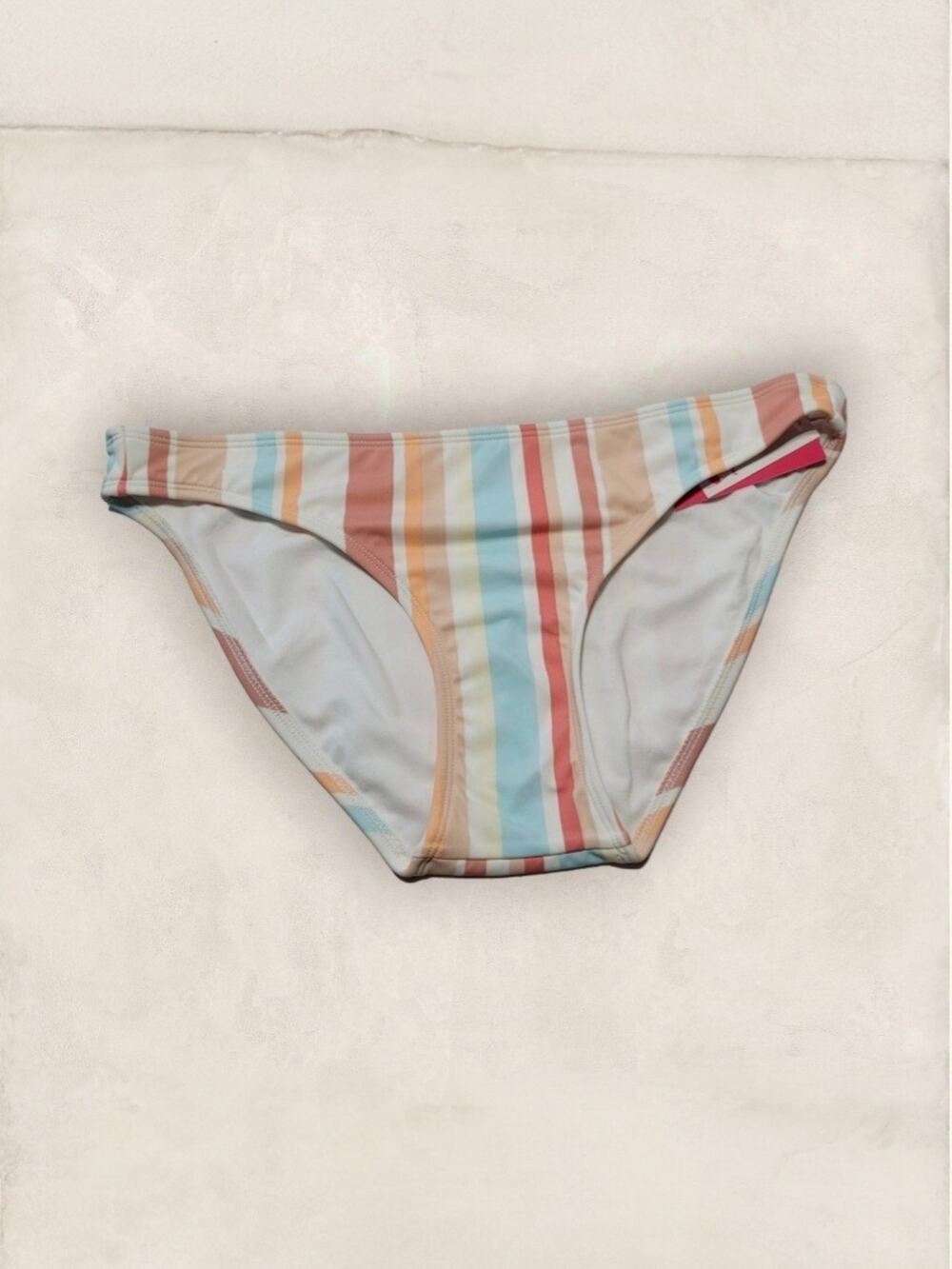 Xhilaration Multi-Color Striped Hipster Style Bikini Bottom Size Large Juniors